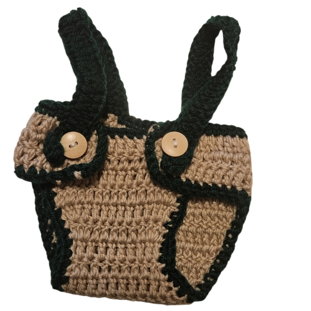 Hand Crafted Newborn 3-pc Set Crochet Photography props Hat diaper cover-up boot - Picture 5 of 17